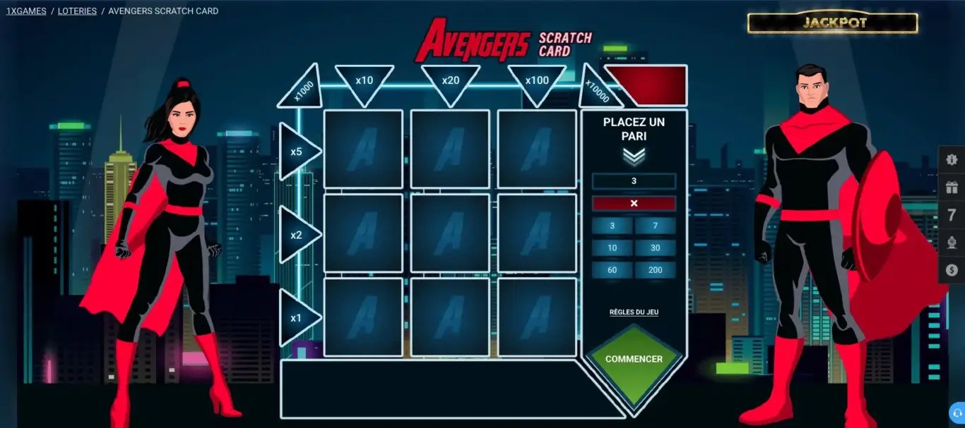 Avengers Scratch Card